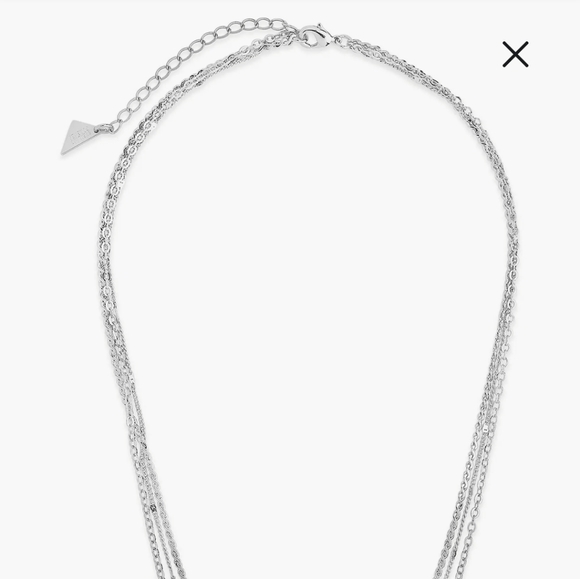 New Sterling Forever 3 Layered Necklace - Picture 3 of 4